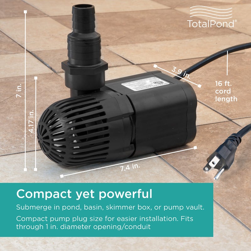 TotalPond 2000 GPH Waterfall Pump - Image 2
